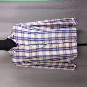 Cabela's Casual Plaid Shirt in Blue and Pink